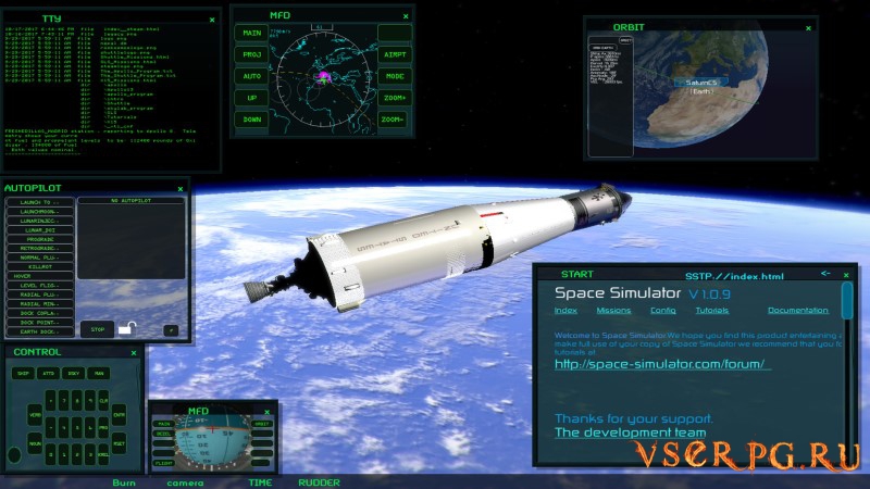 Space Simulator screen 1